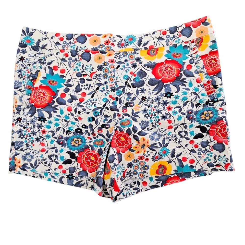 New Ann Taylor LOFT The Riviera Floral Print Shorts Size 8 Curvy 34 X 4